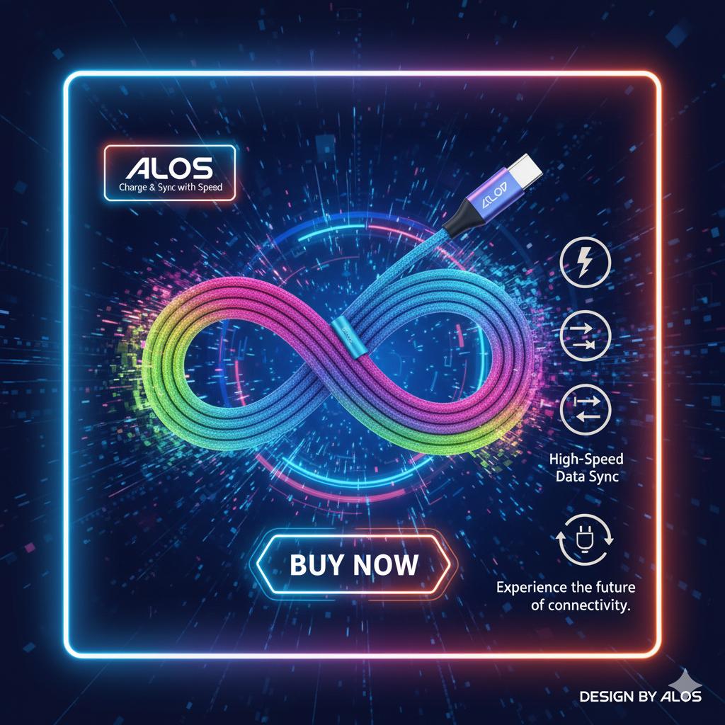 ALOS android cable iphone v8 typec